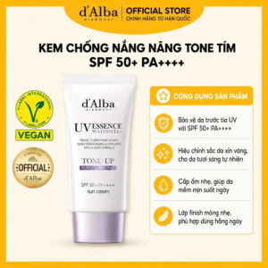 Kem Chống Nắng Nâng Tone Tím d'Alba White Truffle Tone Up Sunscreen (Purple) 50ml